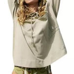 Free People Movement Size Small Hot Shot Hooded Layer Green Hoodie Oversize Photo 0