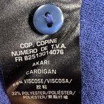 cop.copine Akari Long Cardigan Sweater 3/4 Sleeves Pockets Royal Blue NEW Size M Size M Photo 12