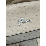 Guess  Rhinestone Logo Eco Ostrich Leather Small Bag Purse Rose And Gray Photo 3