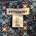 Artisan NY  Dress Women Small Multicolor Tile Patchwork Swing Handkerchief Hippie Photo 4