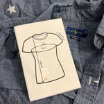 Ralph Lauren Relaxed Fit Denim White Stars Long Sleeve Button Down Women's Small Photo 2