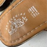 Lilian’s Tan Leather Colorful Flower Sandals Womens 10.5 Platform Beachy Summer Photo 2