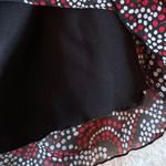 Dress Barn  | Floral Dotted Skirt Knee Length Lined Size Small Red Stretchy Photo 3