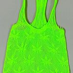 Neon Lime Green Leaf Fishnets Fishnet Crop Top Shirt Bra Bralette Lingerie O/S 💚 Photo 0