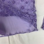 Wrapper  size XL 90s y2k Purple Floral Lace Blouse bell long sleeve brat baby Photo 9