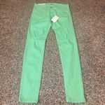 Vervet Flying Monkey Distressed Skinny Jeans Size 27 Green Denim Fly And‎ Be Free Photo 0