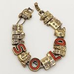 Vintage Realtor “SOLD” House Slider Charm Bracelet Photo 1