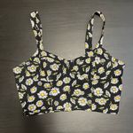 Forever 21 Black Cropped Daisy Tank Top Photo 0