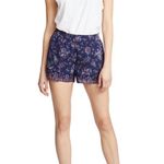 Joie  Ciri Floral Printed Silk Shorts In Dark Navy Size Medium Photo 1
