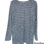 J. Jill Woman’s Grey & Black Casual Knit Long Sleeve Shirt Size Medium Gray Photo 3