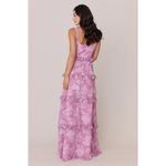 Revelry Sloane Chiffon Floral Dress Size 4 Bridesmaid Wedding Guest Tiered Photo 1