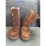 Koolaburra By UGG Women’s Victoria Sherpa Fur Bow Accents Suede Boots 7 Brown Photo 1