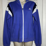 Adidas Vintage Y2K Track Jacket Purple White Zip Up Athletic Women's Medium Photo 0