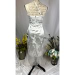 Lulus  On the Dance floor White Jacquard Fringe One-Shoulder Midi Dress XS Photo 9