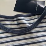 Brandy Melville  Navy Blue and White Striped Tee Photo 1