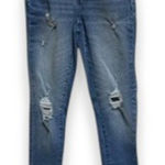SO  Jeans Womens Size 0 Long 24 W Super High Rise‎ Jegging Blue Ripped Distressed Photo 0
