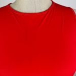 SKIMS ESSENTIAL CREW NECK SLEEVELESS BODYSUIT in Red Poppy Photo 4