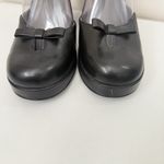Bongo Vintage 90s Y2K  Black Bow Platform Chunky Heels Shoes Mary Jane Rockabilly Photo 2