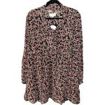 Lost + Wander Rose Garden Tie Neck Long Sleeve Mini Dress Photo 2