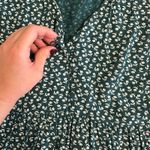 American Eagle Floral Mini Dress Women’s Small Teal Green White Cottagecore Photo 8