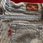 Levi's  striped shorts engineer jean denim 4 27 S white blue short vintage Photo 5