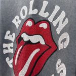 ZARA  Rolling Stones Graphic Sweatshirt Charcoal Gray Rhinestone Crewneck 13/14 Photo 1