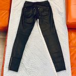 Free People SOLD!!!! Black Faux Leather Skinny Zipper Pants Photo 12