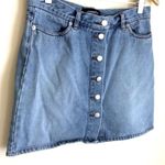 Vintage 90’s London Jean button front denim jean mini skirt Blue Size M Photo 2