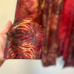 Vintage Slinky Brand Women’s Red Zebra Striped Metallic Retro Blazer Cardigan M Size M Photo 2