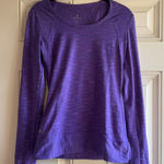Athleta  Vibrant Purple Striped Long Sleeve Photo 0