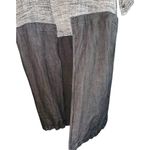 Eileen Fisher Linen Blend Silk Trim Longline Open Cardigan Womens PETITE Medium Photo 1