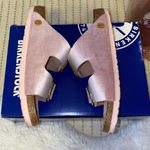 Birkenstock  Pink Arizona Big Buckle Velvet Sandals Photo 7
