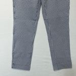 Michael Kors Checked Skinny High Rise Pants Size Medium navy white checkered Blue Photo 4
