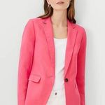 Ann Taylor  linen blend the Greenwich hot pink blazer Sz 14 Photo 0