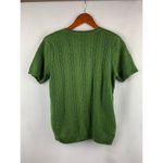 Alfred Dunner Petite Size PS Cable Knit Green Sweater Photo 2