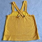 Madewell  Top Women’s Textured Knit Apron Yellow Size Small Photo 4