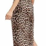 Good American  Button Front Leopard Midi Stretch Knit Dress Size XS Photo 1