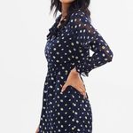 Whistles Aggie Navy Daisy Print Ruffle Dress Size 4 Blue Photo 2