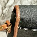 Esprit Black Brown Leather Crossbody Bag 80s Icon Preppy GenX Vintage Cool Photo 10