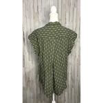 Jachs Girlfriend ‎ Women's XL Green Geometric Button Front Blouse Photo 2