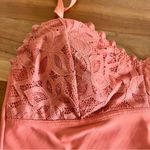 Danskin Women’s  Intimates Lace & Satin Bralette Size Medium Peach Colored Photo 2