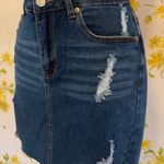Denim Blvd distressed Denim mini skirt Size L Photo 2