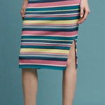 Anthropologie  Maeve Iana Striped Multicolored Striped Knit Skirt Photo 0