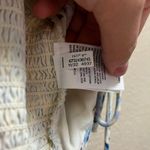 American Eagle Blue Floral Cinched Short Sleeve Tie Busty Crop Top Size Large Photo 5