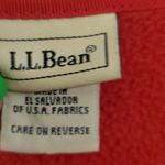 L.L.Bean  Womens Red 3/4 Zip Fleece Pullover M Photo 1