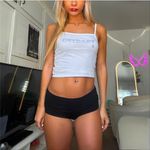 Dolls Kill horoscopez cry baby white y2k rhinestone bling tears tank Photo 5