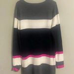 Vince Camuto  Color Block Sweater Dress Elbow
Patches Long Sleeve Crew Neck Large Photo 1