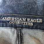 American Eagle  Outfitters Dark Blue Denim Mini Skirt Stretch Size 12 Photo 3