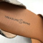 Treasure & Bond  Wedge Sandals Espadrille Heels Ankle Strap Faux Leather Snake 9 Photo 4