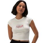 Full Tilt cassette bow off-white baby tee - XL Photo 0